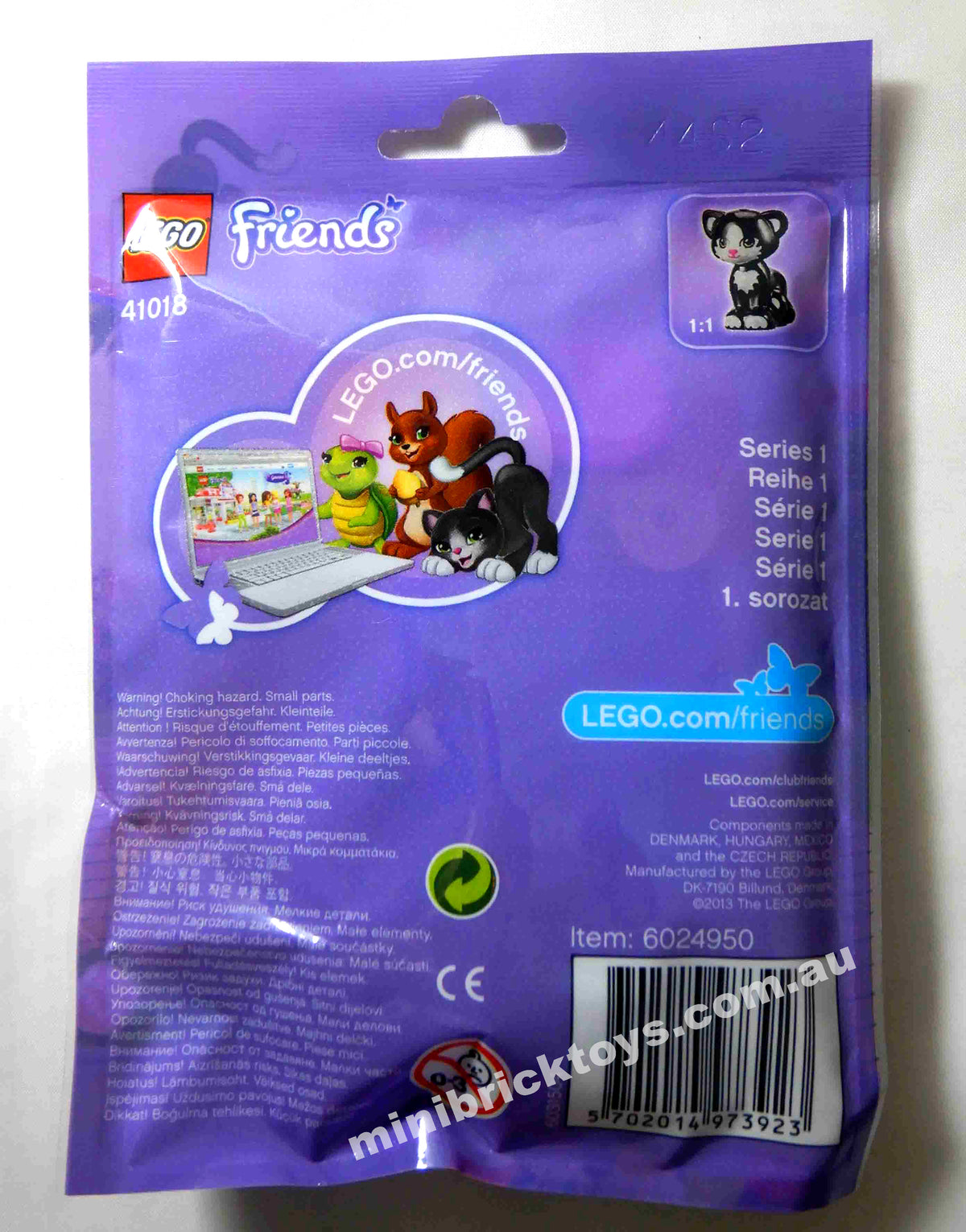 LEGO Friends 41017, 41018 & 41019 Series 1 Sets: Squirrel, Cat, Turtle