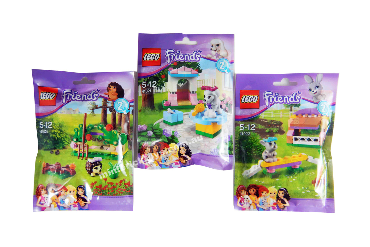 LEGO Friends 41020, 41021 & 41022 Series 2 Sets: Hedgehog, Poodle, Bunny
