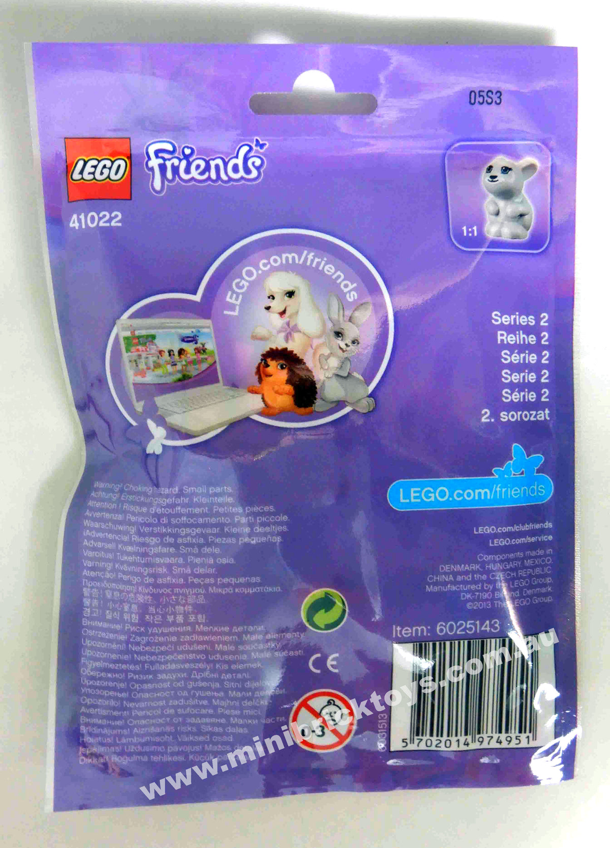 LEGO Friends 41020, 41021 & 41022 Series 2 Sets: Hedgehog, Poodle, Bunny