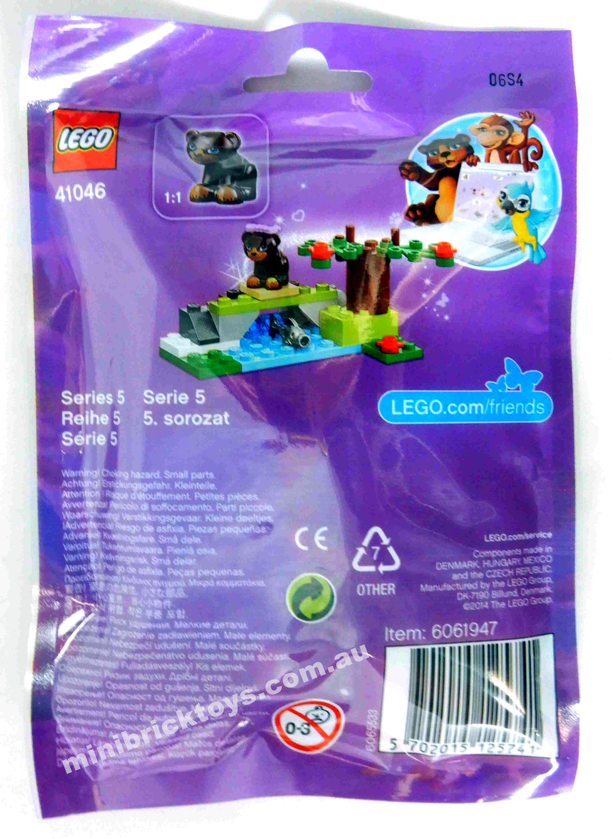 LEGO Friends 41044, 41045 & 41046 Series 5 Sets: Macaw, Orangutan, Bear