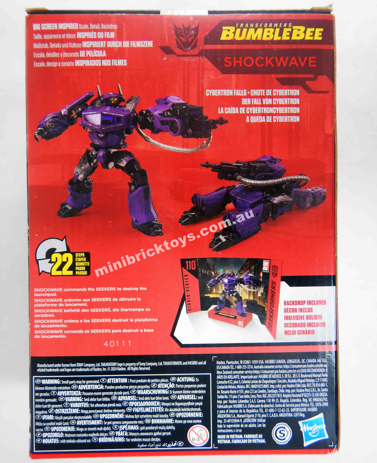 Transformers Studio Series #110 SHOCKWAVE Voyager Class The Bumblebee Movie