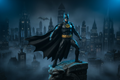 McFarlane DC Multiverse Batman 1989 with different gold belt in gothic Gotham setting