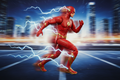 McFarlane DC Multiverse Flash Movie The Flash in high-speed action setting